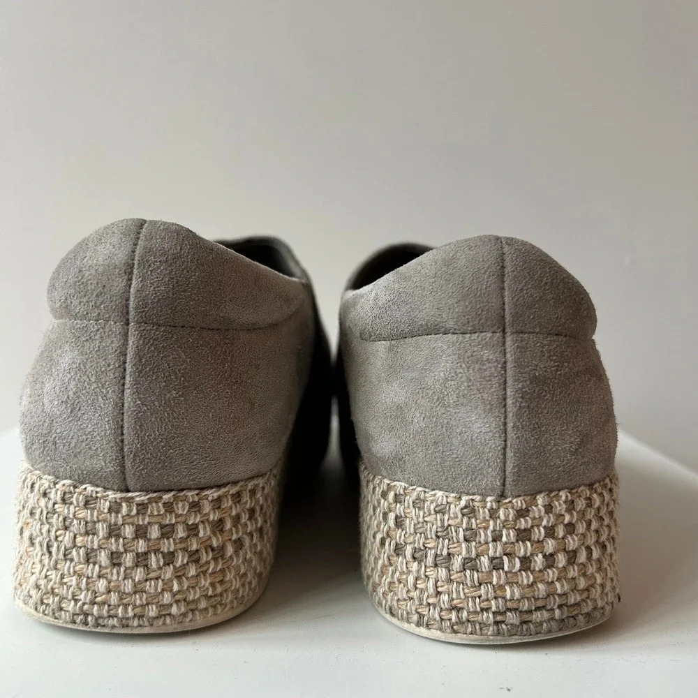Vince Espadrille‎ Suede Platform Slip On Sneakers US 6 EU 36 Grey Boho Coastal